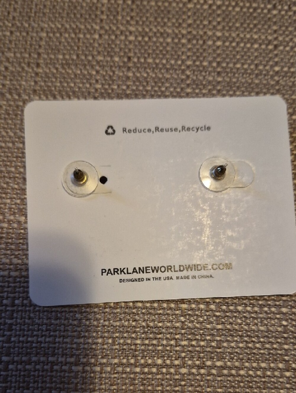 Park Lane Gold-Tone Light Champagne Crystal Stud Earrings - Picture 3 of 3